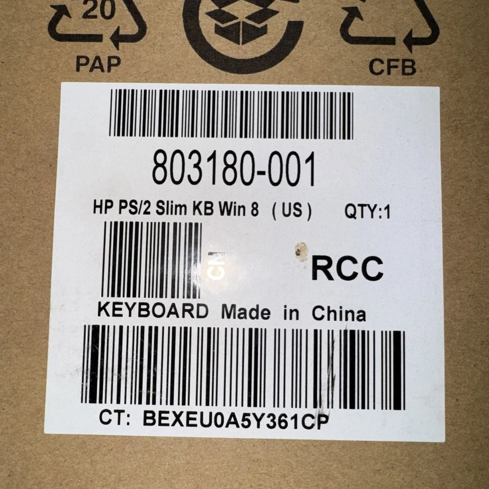 HP Keyboard 803180-001 PS2 Slim KB Win 8 US NEW